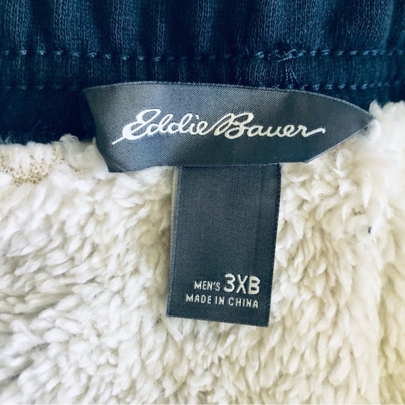 Eddie Bauer Big Men’s Supersoft Fleece Sherpa Lined Sweatpants Plus Size 3XB - Picture 11 of 16